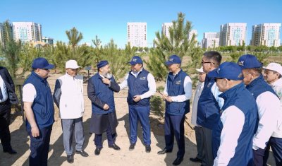 ТҮРКІСТАНДА «ТАЗА ҚАЗАҚСТАН» БАҒДАРЛАМАСЫ АЯСЫНДА БАС МҮФТИ МЕН ОБЛЫС ӘКІМІНІҢ ҚАТЫСУЫМЕН АҒАШ ЕГУ АКЦИЯСЫ ӨТТІ